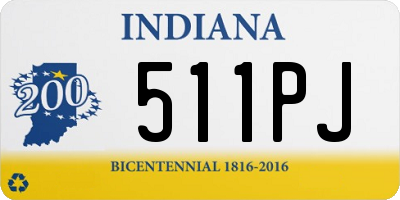IN license plate 511PJ