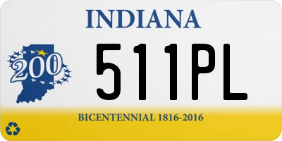 IN license plate 511PL