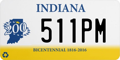 IN license plate 511PM