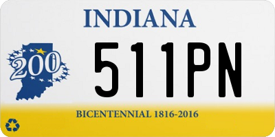 IN license plate 511PN