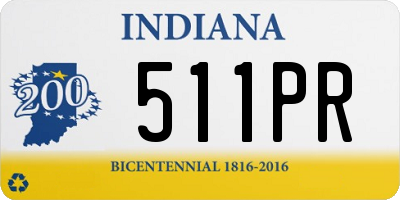 IN license plate 511PR