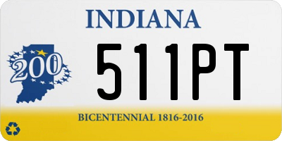 IN license plate 511PT