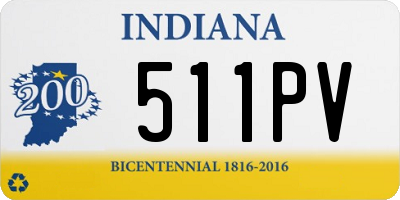 IN license plate 511PV