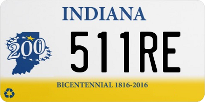 IN license plate 511RE