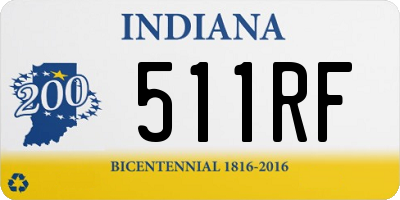 IN license plate 511RF