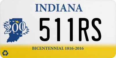 IN license plate 511RS