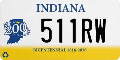 IN license plate 511RW