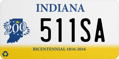 IN license plate 511SA