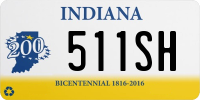 IN license plate 511SH