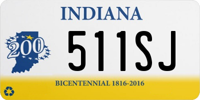 IN license plate 511SJ