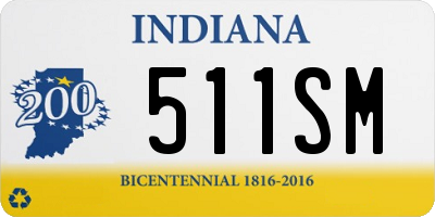 IN license plate 511SM