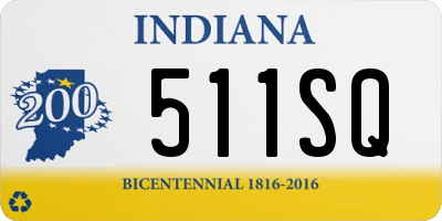 IN license plate 511SQ