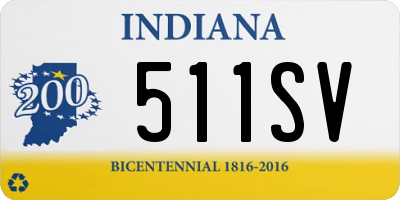 IN license plate 511SV