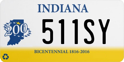 IN license plate 511SY