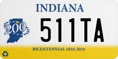 IN license plate 511TA