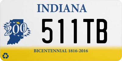 IN license plate 511TB