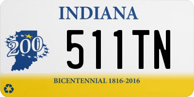 IN license plate 511TN