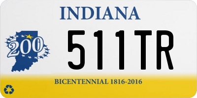 IN license plate 511TR