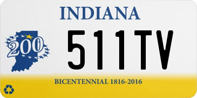 IN license plate 511TV