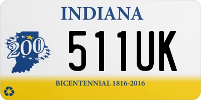 IN license plate 511UK