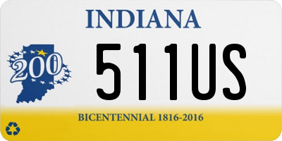 IN license plate 511US