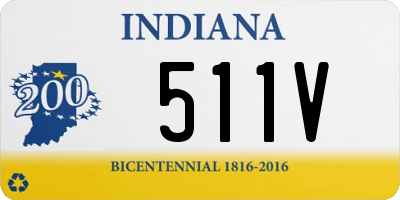 IN license plate 511V