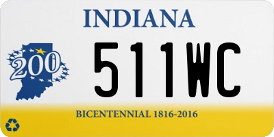 IN license plate 511WC