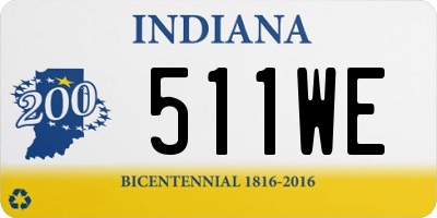 IN license plate 511WE
