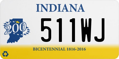 IN license plate 511WJ