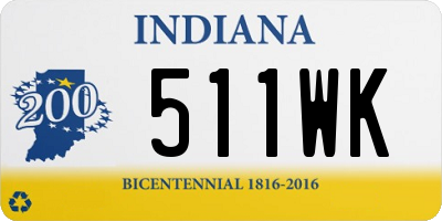 IN license plate 511WK