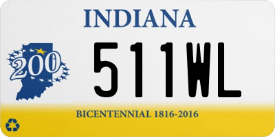 IN license plate 511WL