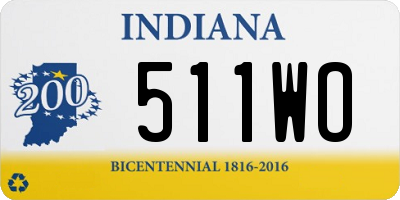 IN license plate 511WO