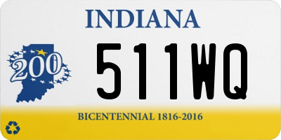 IN license plate 511WQ