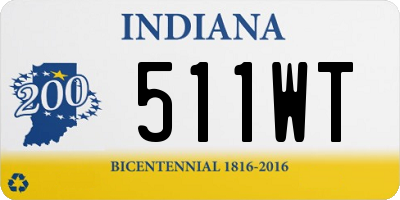 IN license plate 511WT