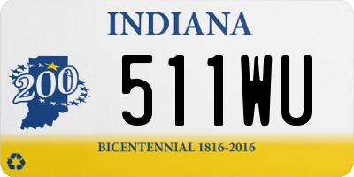 IN license plate 511WU