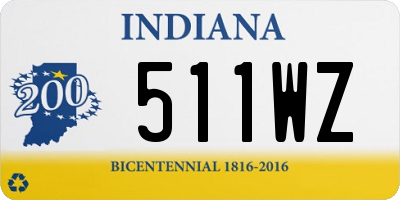 IN license plate 511WZ