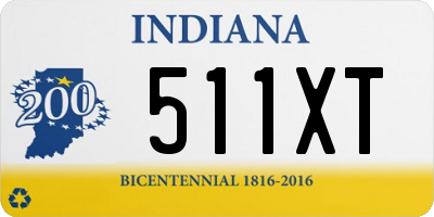 IN license plate 511XT