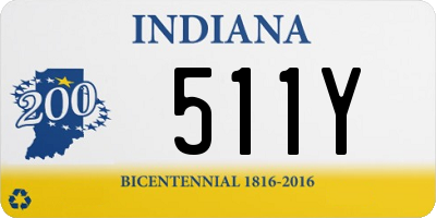 IN license plate 511Y