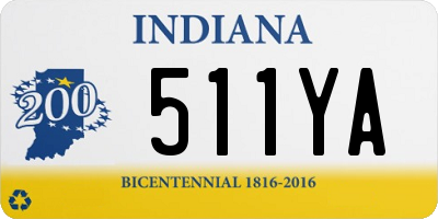 IN license plate 511YA