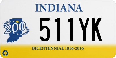 IN license plate 511YK