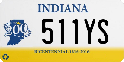 IN license plate 511YS