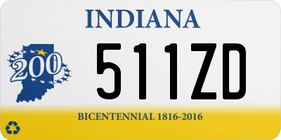 IN license plate 511ZD