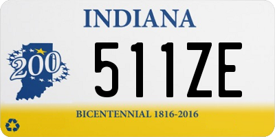 IN license plate 511ZE