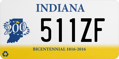 IN license plate 511ZF