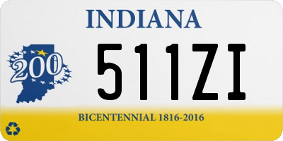 IN license plate 511ZI