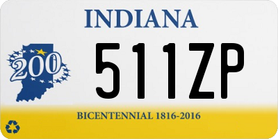 IN license plate 511ZP