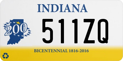 IN license plate 511ZQ