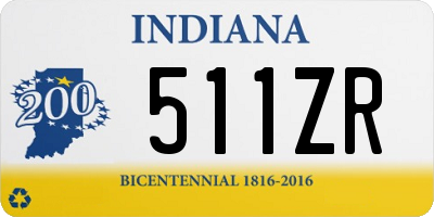 IN license plate 511ZR