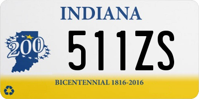 IN license plate 511ZS