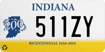 IN license plate 511ZY